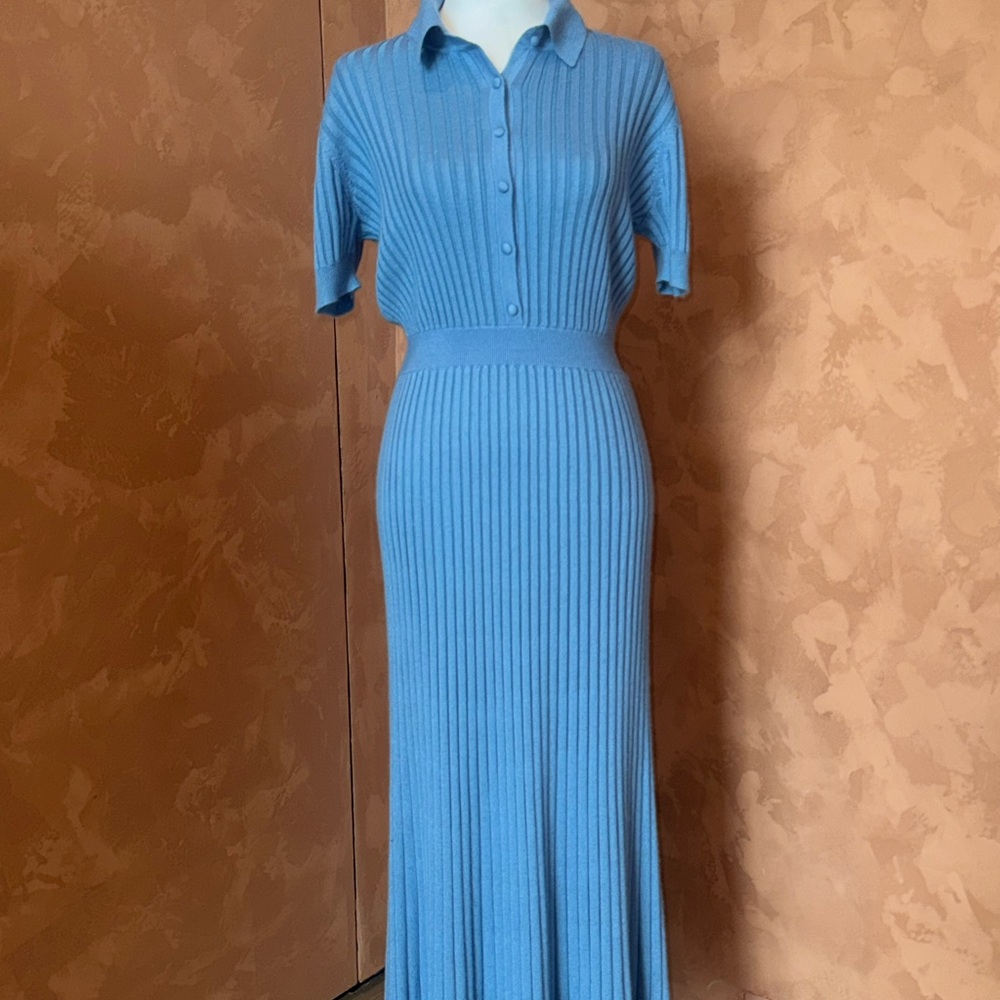 Gabriela Hearst Sky Blue Maxi Dress
